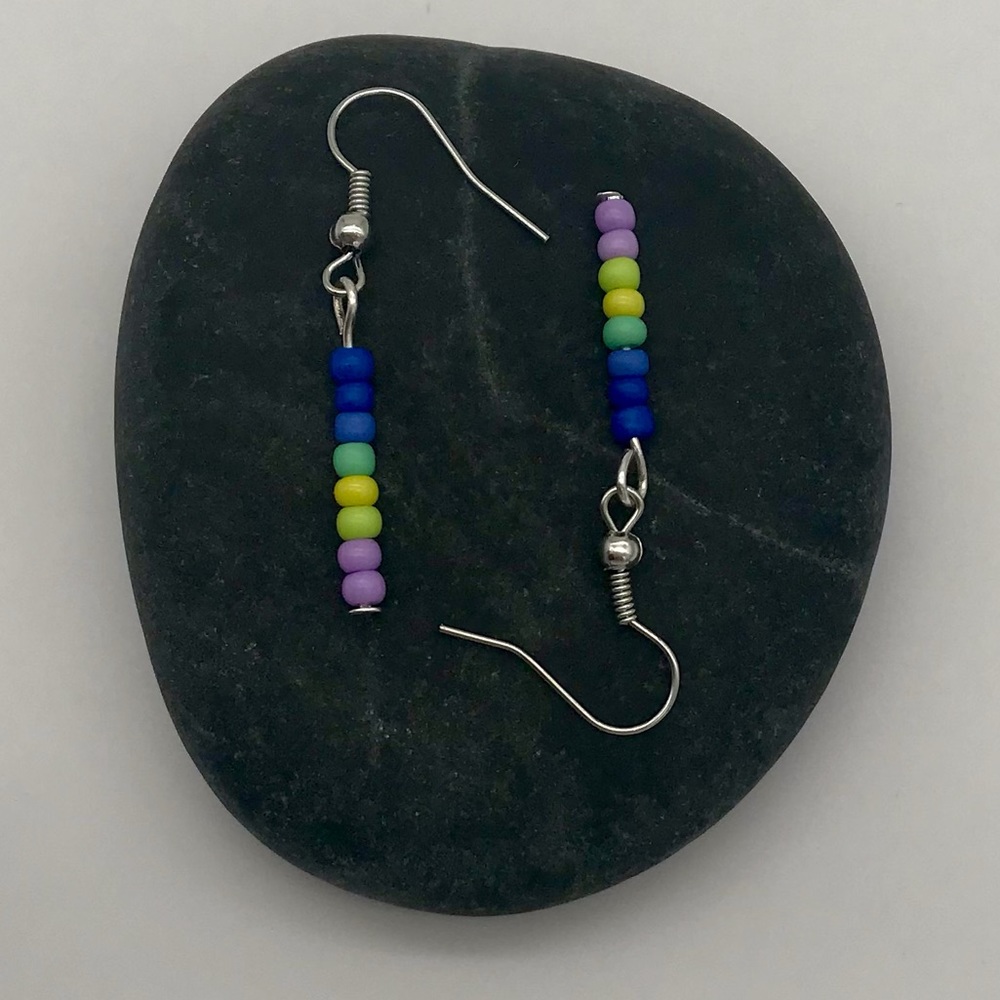 Boho Lightweight Dangle Earrings Multicolored - Picture 2 of 3
